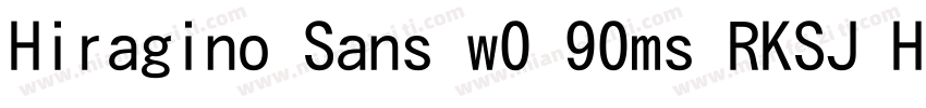 Hiragino Sans w0 90ms RKSJ H字体转换